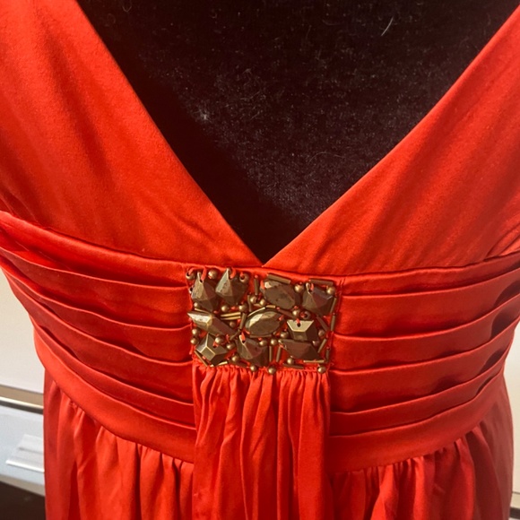 NWOT BEBE SATIN SILK SEXY BURNT ORANGE TOP L 😍😍😍 - Picture 4 of 11